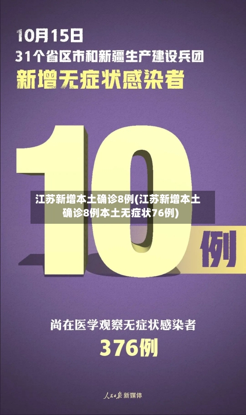 江苏新增本土确诊8例(江苏新增本土确诊8例本土无症状76例)