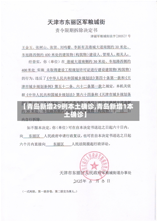 【青岛新增29例本土确诊,青岛新增1本土确诊】-第2张图片