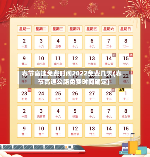 春节高速免费时间2022免费几天(春节高速公路免费时间确定)-第2张图片