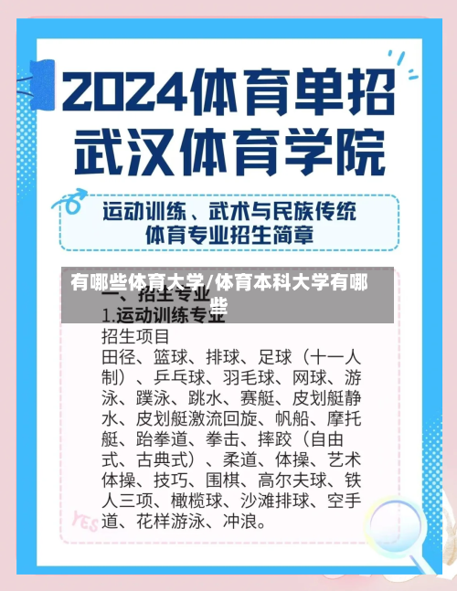 有哪些体育大学/体育本科大学有哪些-第2张图片