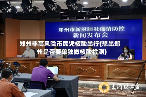 郑州非高风险市民凭核酸出行(想出郑州是否要单独做核酸检测)