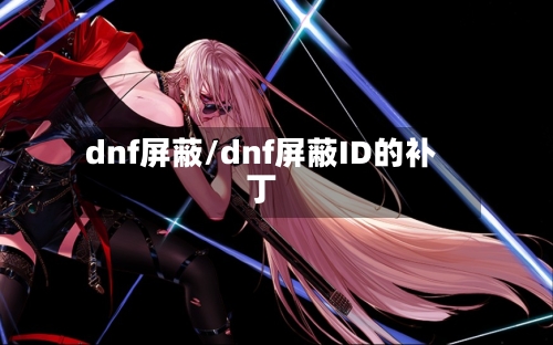 dnf屏蔽/dnf屏蔽ID的补丁