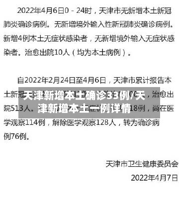 天津新增本土确诊33例/天津新增本土一例详情