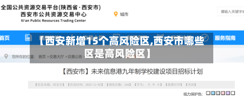 【西安新增15个高风险区,西安市哪些区是高风险区】