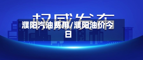 濮阳汽油费用/濮阳油价今日-第2张图片
