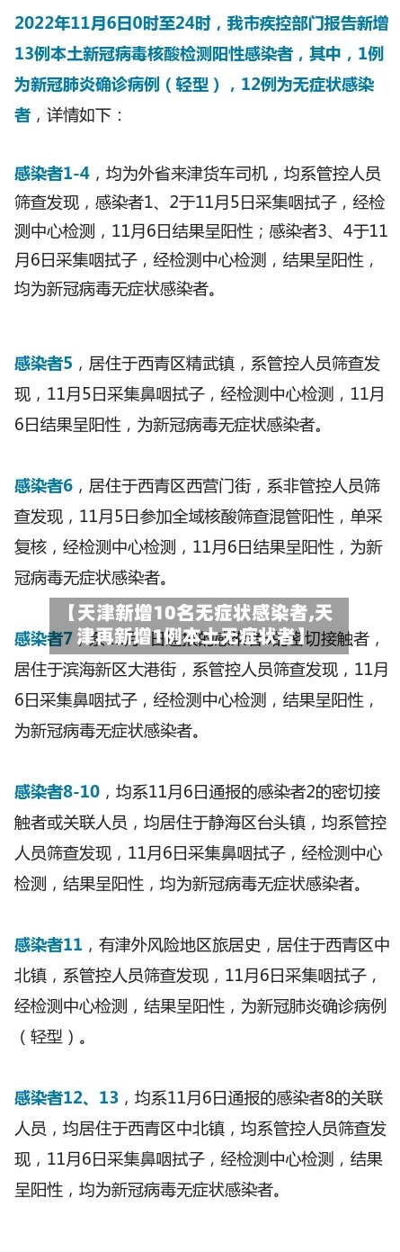 【天津新增10名无症状感染者,天津再新增1例本土无症状者】-第3张图片