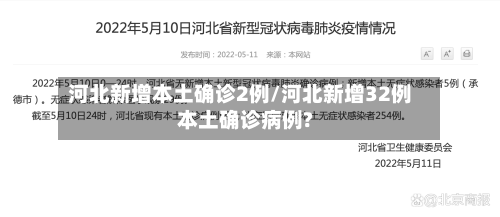 河北新增本土确诊2例/河北新增32例本土确诊病例?