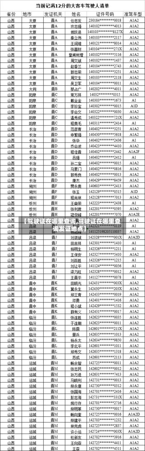 【驾驶证在哪里查询,驾驶证在哪里查询发证地点】