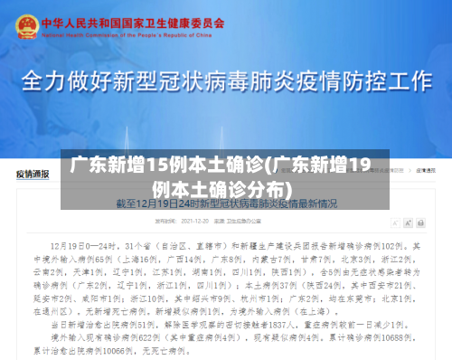 广东新增15例本土确诊(广东新增19例本土确诊分布)-第2张图片