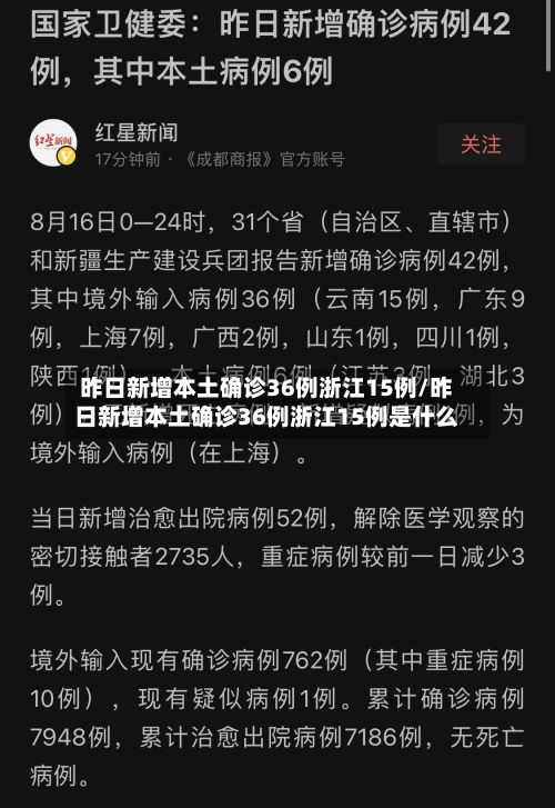 昨日新增本土确诊36例浙江15例/昨日新增本土确诊36例浙江15例是什么-第2张图片