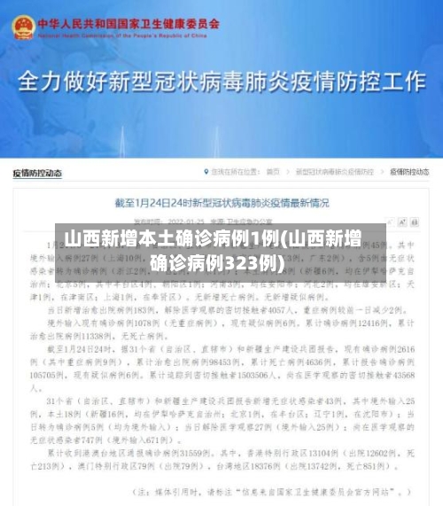 山西新增本土确诊病例1例(山西新增确诊病例323例)-第2张图片