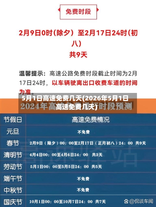 5月1日高速免费几天(2026年5月1日高速免费几天)-第2张图片