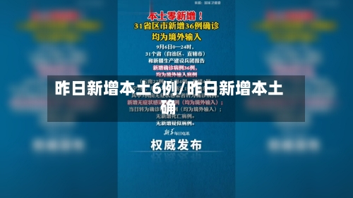 昨日新增本土6例/昨日新增本土确-第2张图片